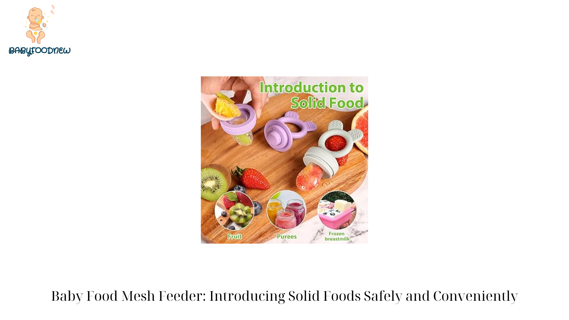 Baby Food Mesh Feeder Introducing Solid Foods Safely and Conveniently