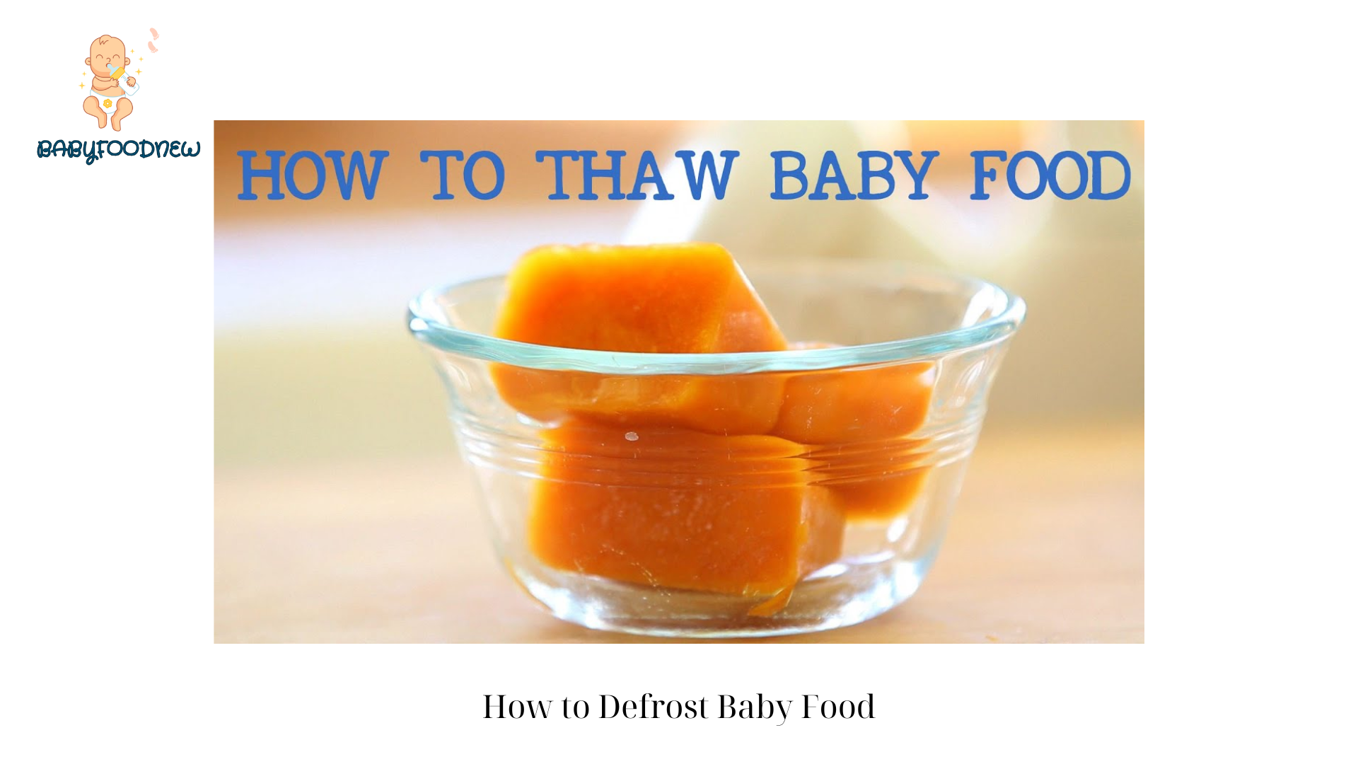 How to Defrost Baby Food