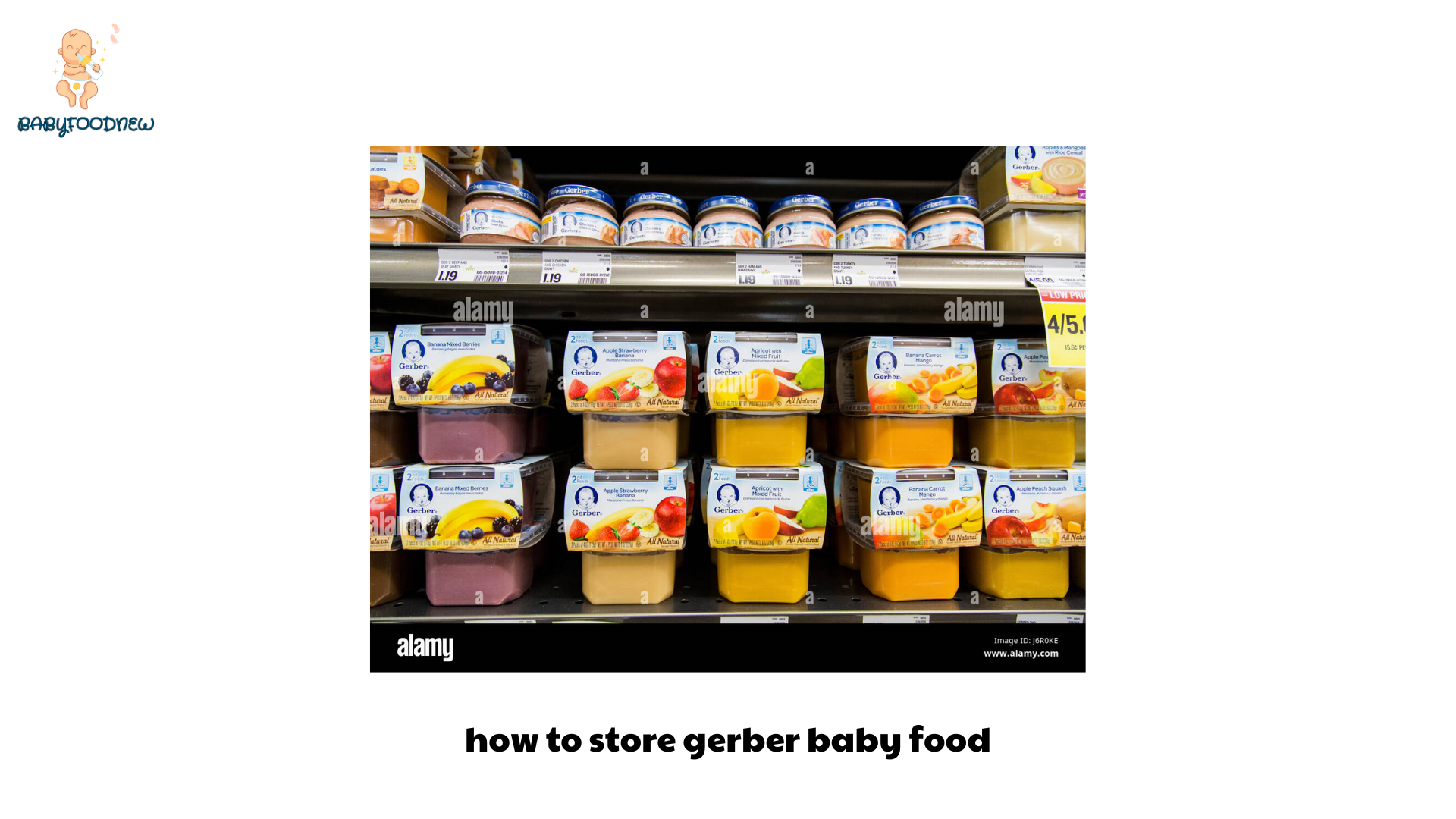 how to store gerber baby food